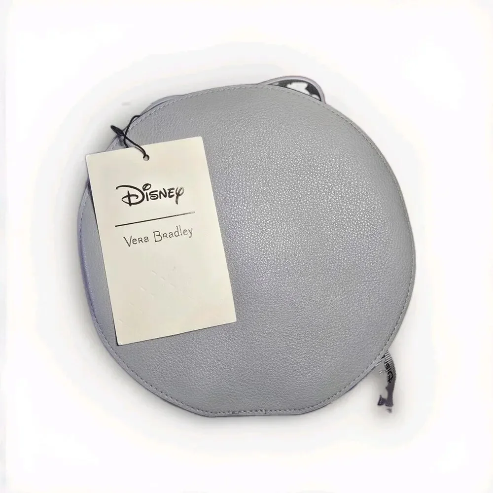Vera Bradley Disney Round Zip Cosmetic/Travel Bag Small Gray Mickey Minnie Pluto